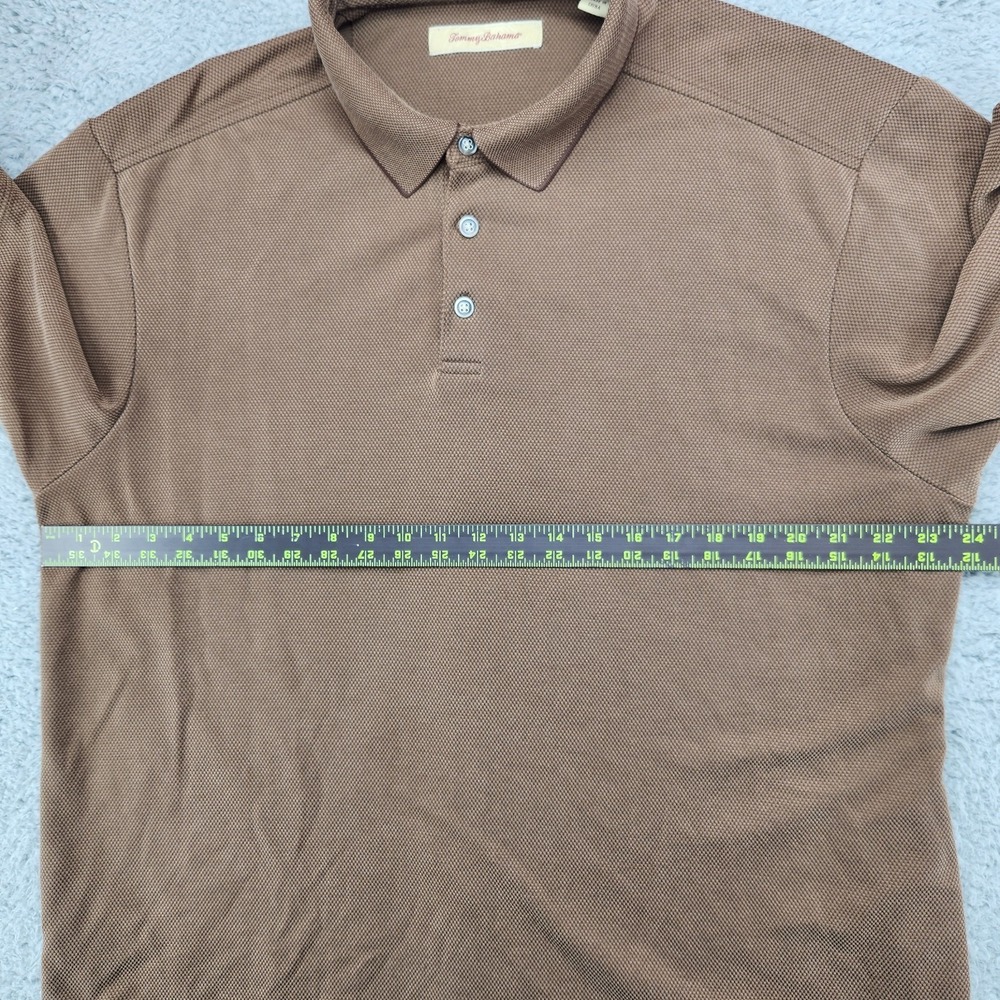 Tommy Bahama Polo Shirt Mens Size XL Brown Modal Polyester - Picture 3 of 7
